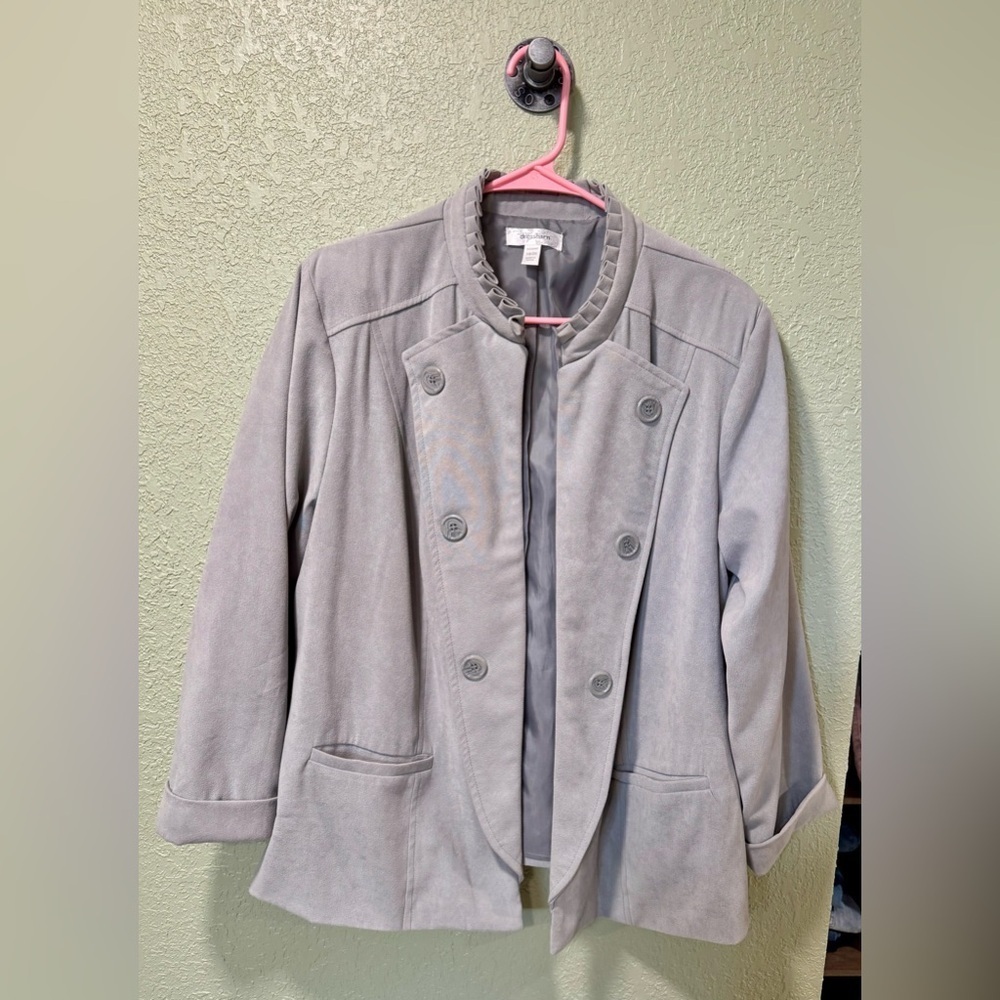 Dressbarn Elegant Gray Pea Coat